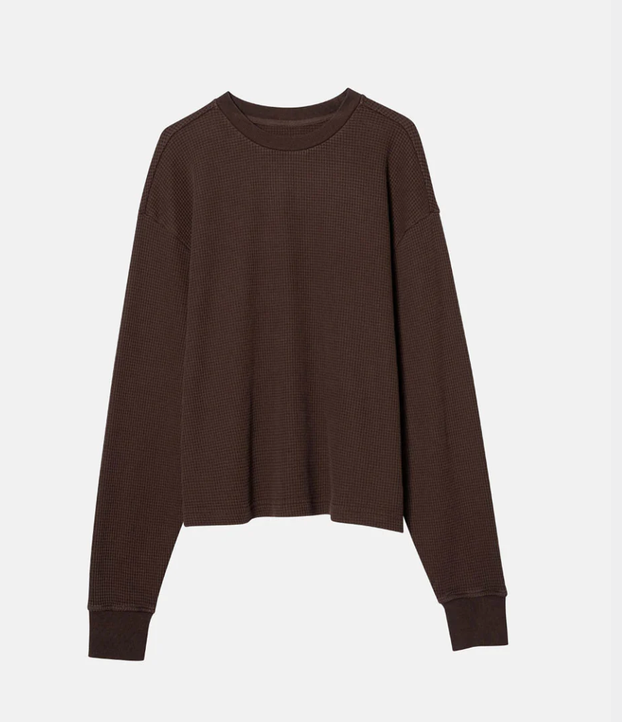 be kind logo | elwood core thermal long sleeve | chocolate
