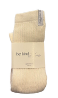 Tan scrunch grip socks